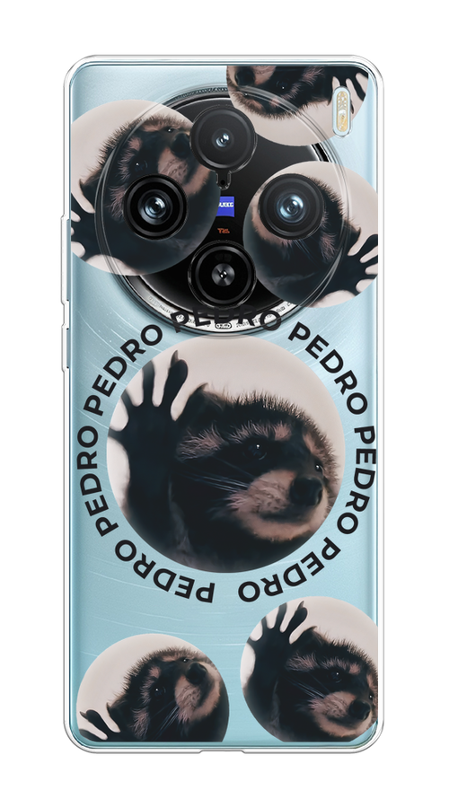 

Чехол на Vivo X100 Pro "Pedro енот", Черный;бежевый;прозрачный, 2611850-1