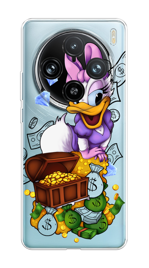 

Чехол на Vivo X100 Pro "Rich Daisy Duck", Коричневый;белый;фиолетовый, 2611850-1