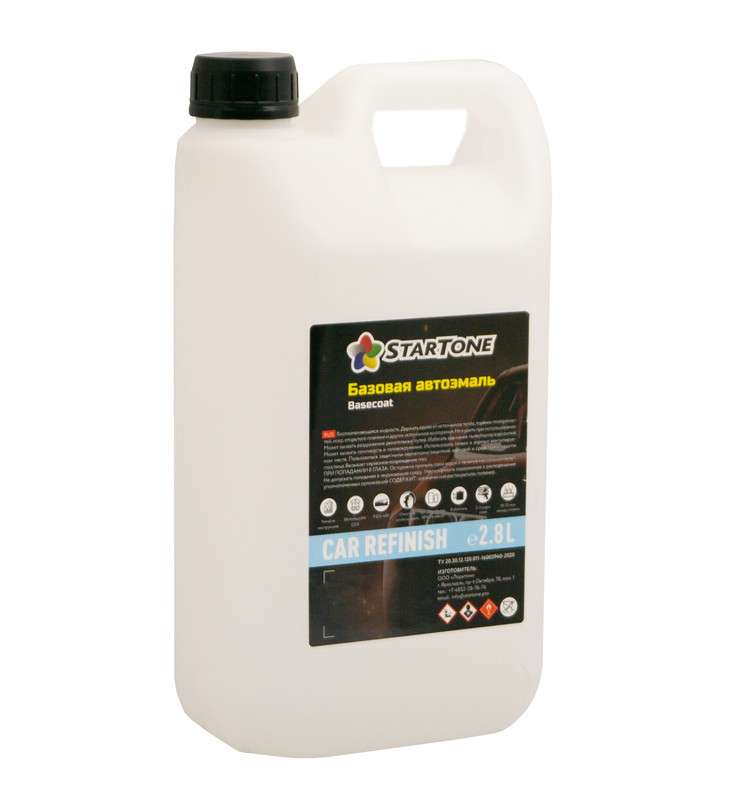 

Эмаль базовая Startone Ford 2431 Moondust silver 2,8л, Серебристый