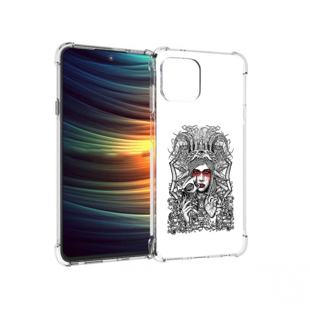 

Чехол MyPads Tocco для Motorola 20 Lite грусная девушка (PT227073.348.302), Прозрачный, Tocco