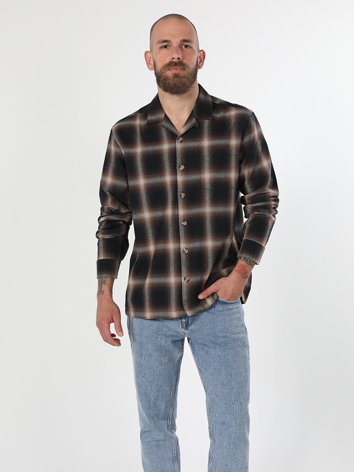 

Рубашка мужская Colin's CL1059771_Q1.V1_BLK черная XL, CL1059771_Q1.V1_BLK