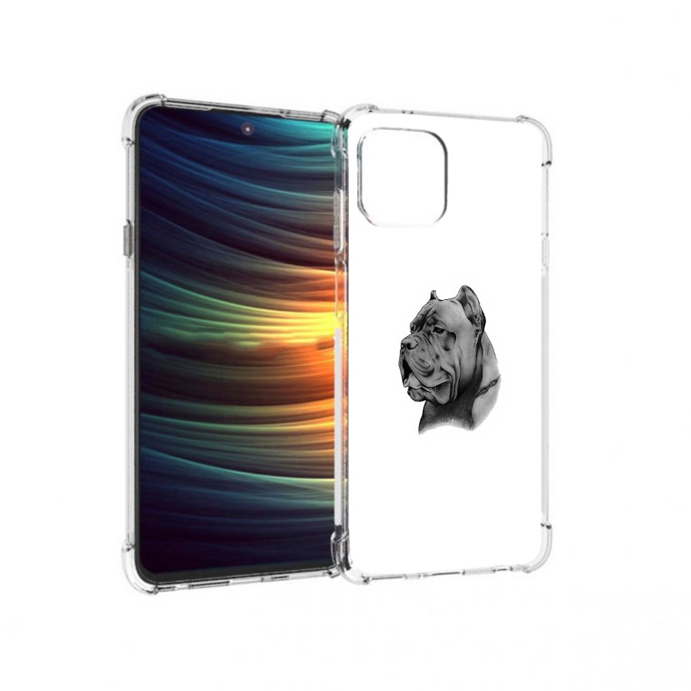 

Чехол MyPads Tocco для Motorola 20 Lite грозный бульдог (PT227073.348.300), Прозрачный, Tocco
