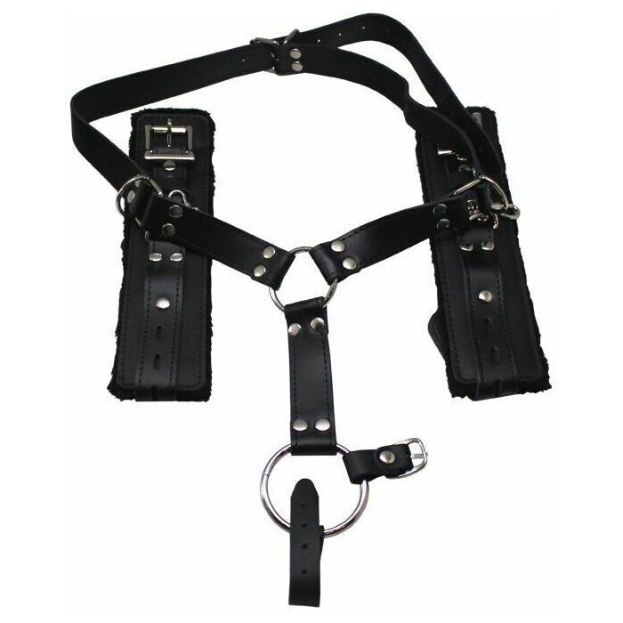 Мужской фиксатор руки-талия-пенис Eroticon черный