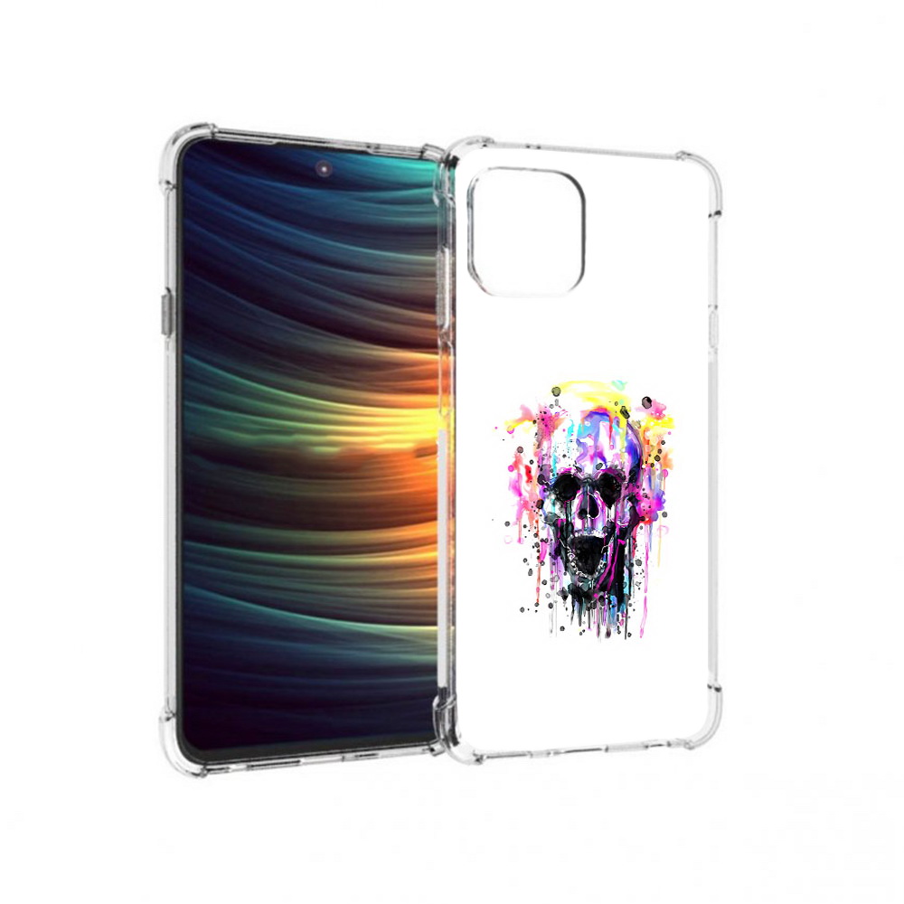 

Чехол MyPads Tocco для Motorola 20 Lite граффити череп (PT227073.348.298), Прозрачный, Tocco