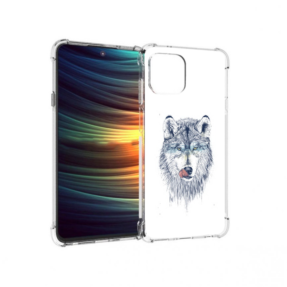 

Чехол MyPads Tocco для Motorola 20 Lite голодгый волк (PT227073.348.292), Прозрачный, Tocco