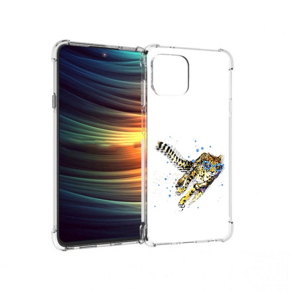 

Чехол MyPads Tocco для Motorola 20 Lite гепард в очках (PT227073.348.287), Прозрачный, Tocco