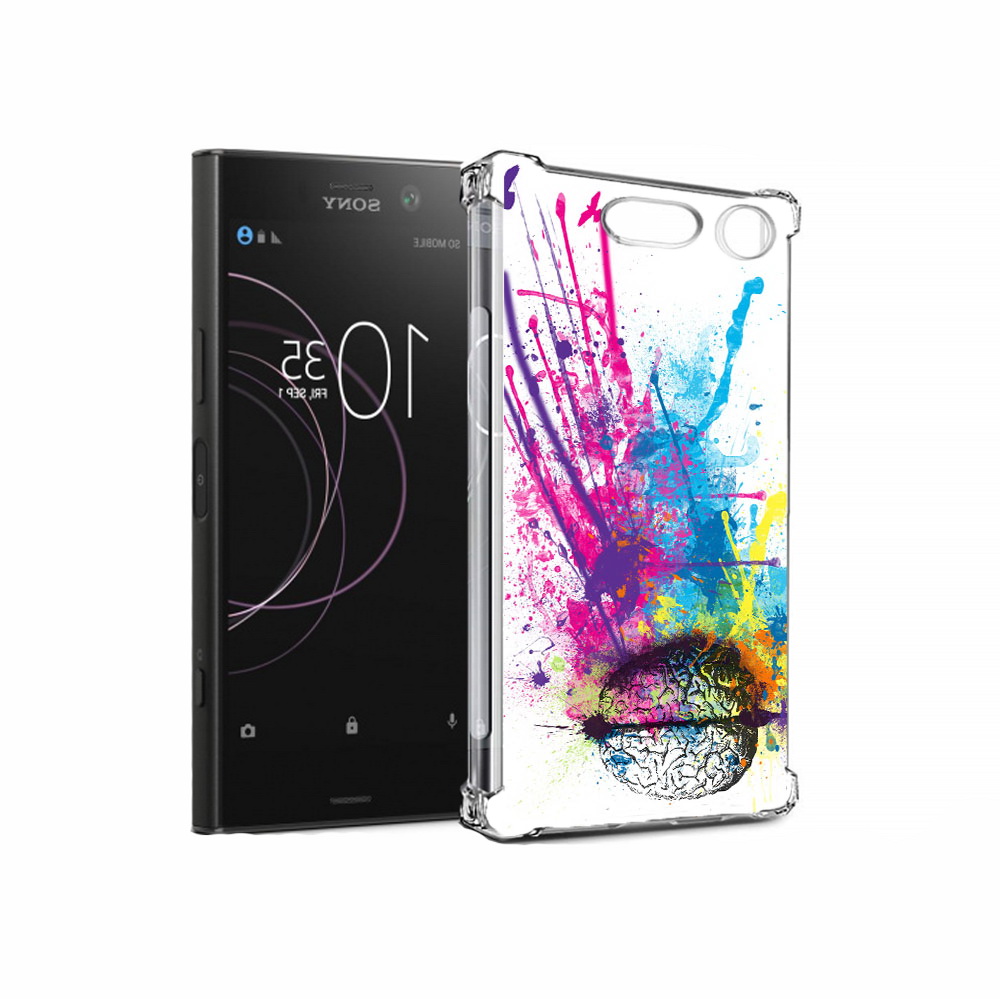 

Чехол MyPads Tocco для Sony Xperia XZ1 яркий красочный мозг (PT77229.221.710), Прозрачный, Tocco