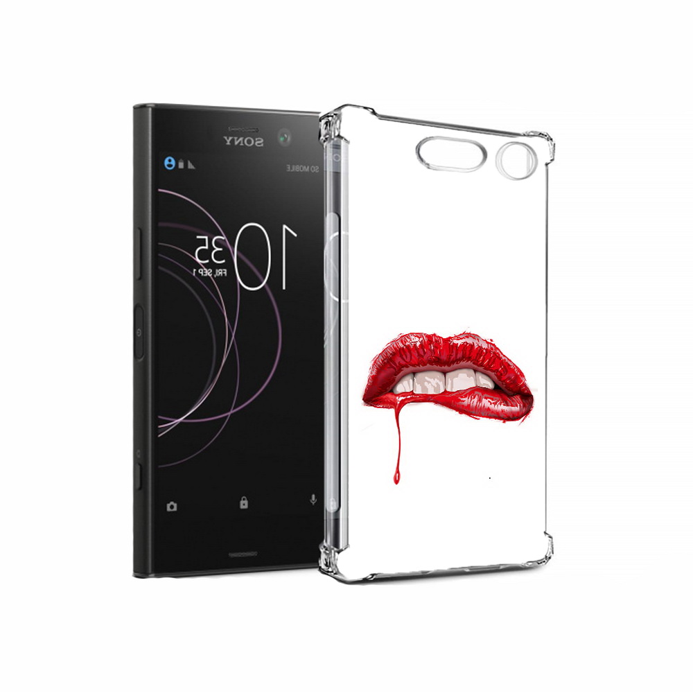 

Чехол MyPads Tocco для Sony Xperia XZ1 яркие красные губы (PT77229.221.706), Прозрачный, Tocco