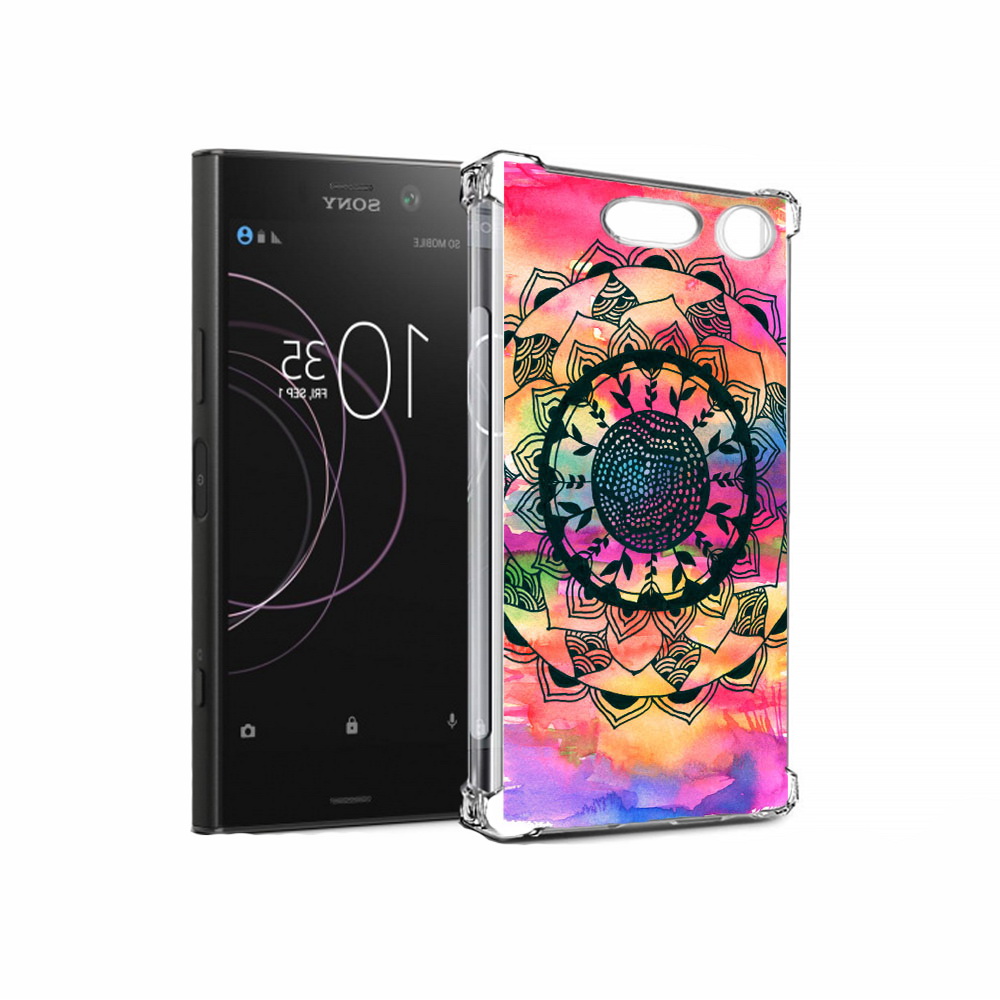 

Чехол MyPads Tocco для Sony Xperia XZ1 яркая абстракция круглый цветок (PT77229.221.704), Прозрачный, Tocco