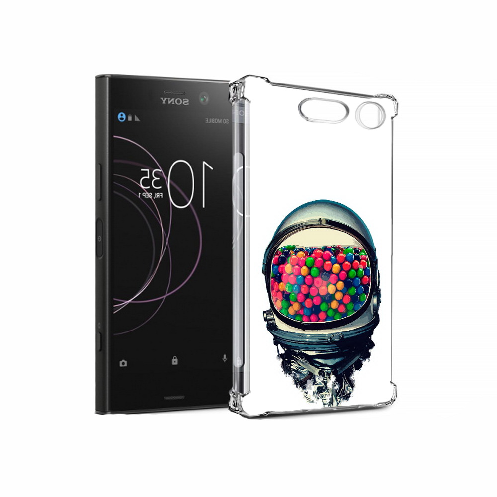 

Чехол MyPads Tocco для Sony Xperia XZ1 шлем космонавта (PT77229.221.700), Прозрачный, Tocco