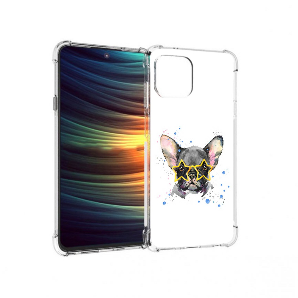 

Чехол MyPads Tocco для Motorola 20 Lite буля в очках (PT227073.348.252), Прозрачный, Tocco