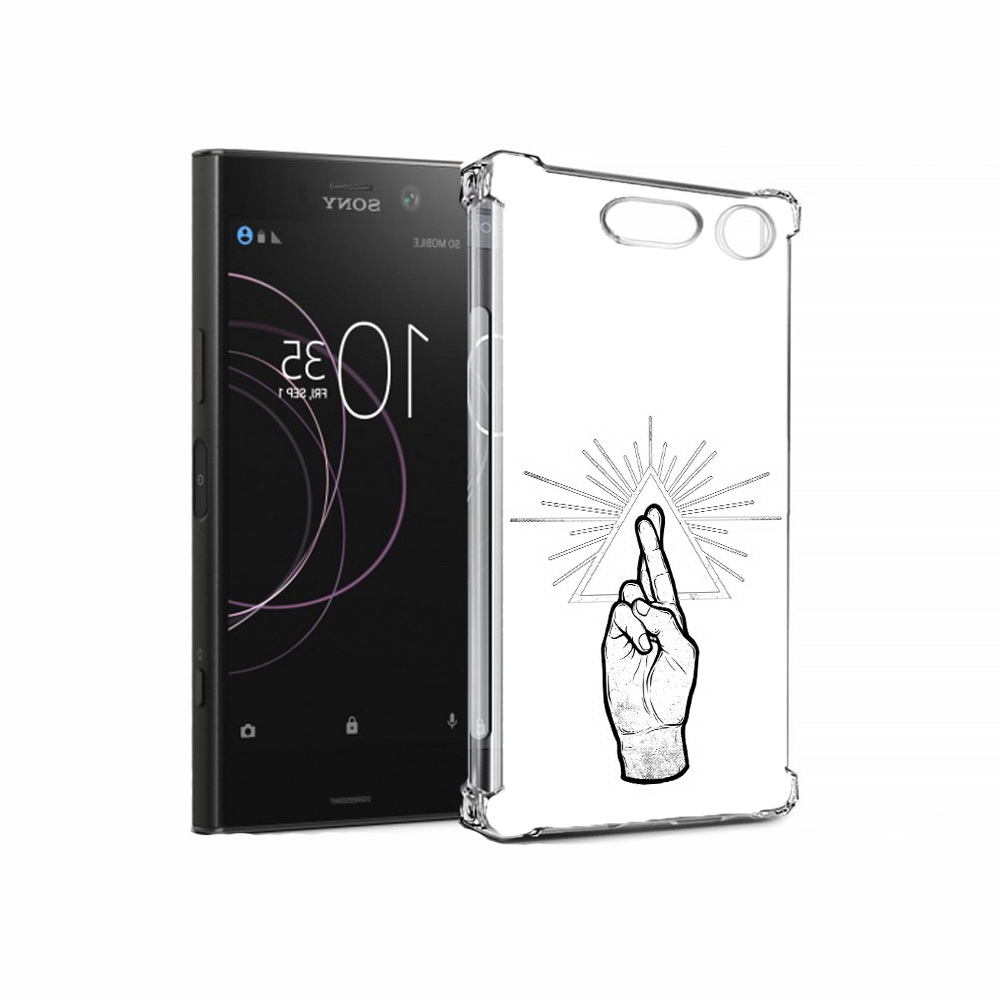 

Чехол MyPads Tocco для Sony Xperia XZ1 черно белая рука (PT77229.221.681), Прозрачный, Tocco