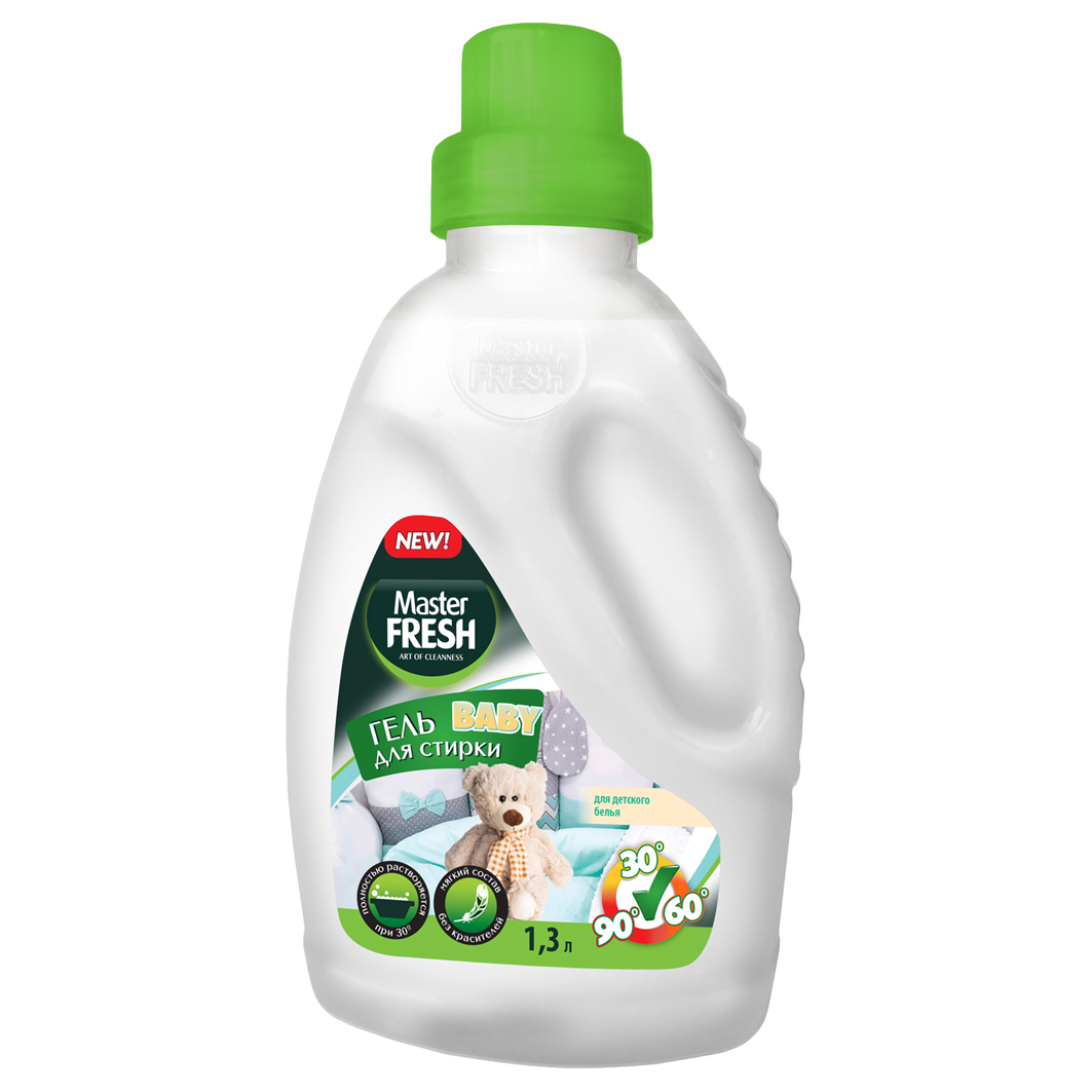 Гель для стирки Master Fresh Baby для детского белья, без красителей, 1,3 л