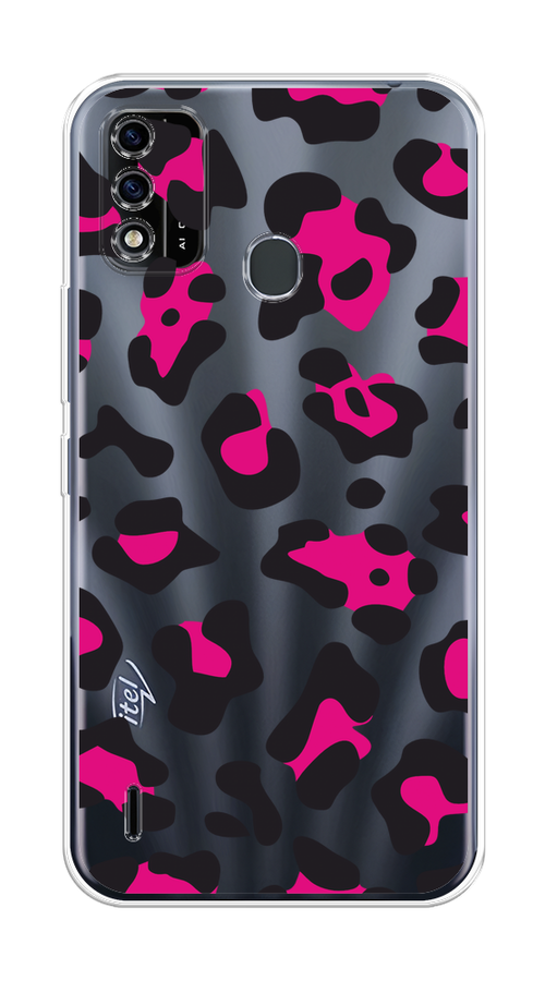 

Чехол на Itel A48 "Pink cow spots", Черный;розовый, 3200150-1