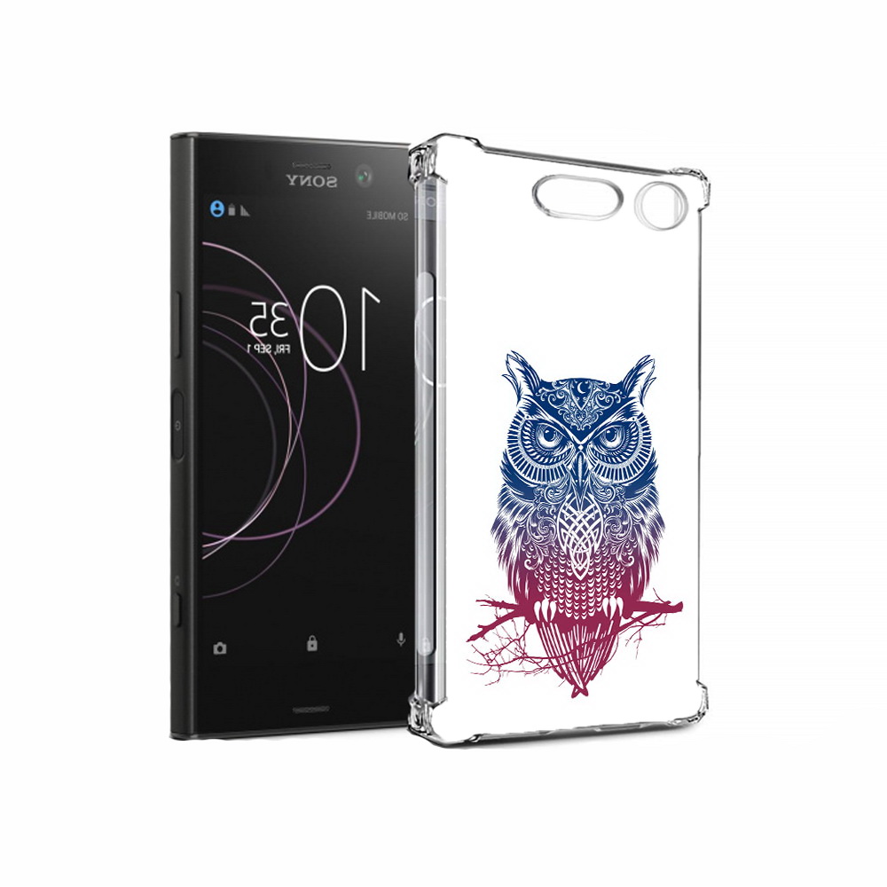 

Чехол MyPads Tocco для Sony Xperia XZ1 хиппи сова (PT77229.221.664), Прозрачный, Tocco