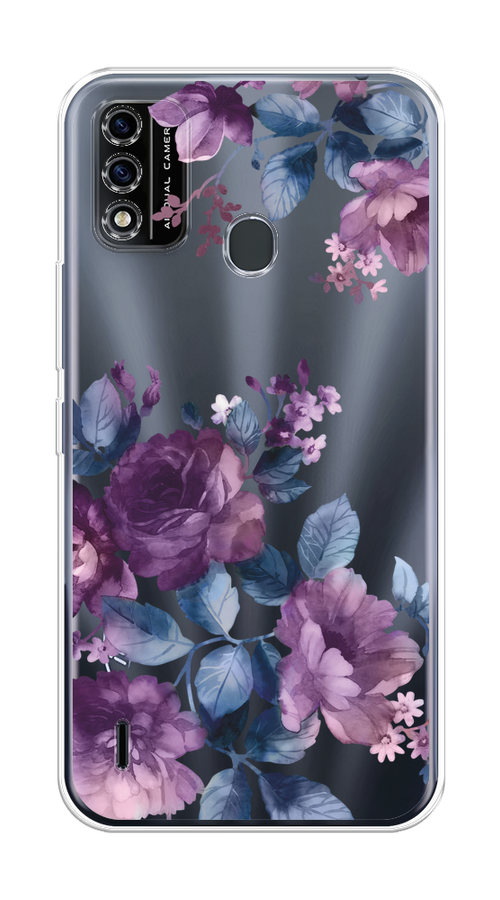 

Чехол на Itel A48 "Purple Blossoms", Синий;фиолетовый, 3200150-1