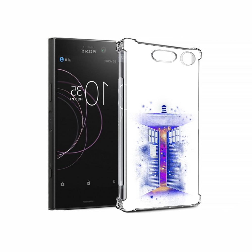 

Чехол MyPads Tocco для Sony Xperia XZ1 фиолетовый уголок абстракция (PT77229.221.659), Прозрачный, Tocco