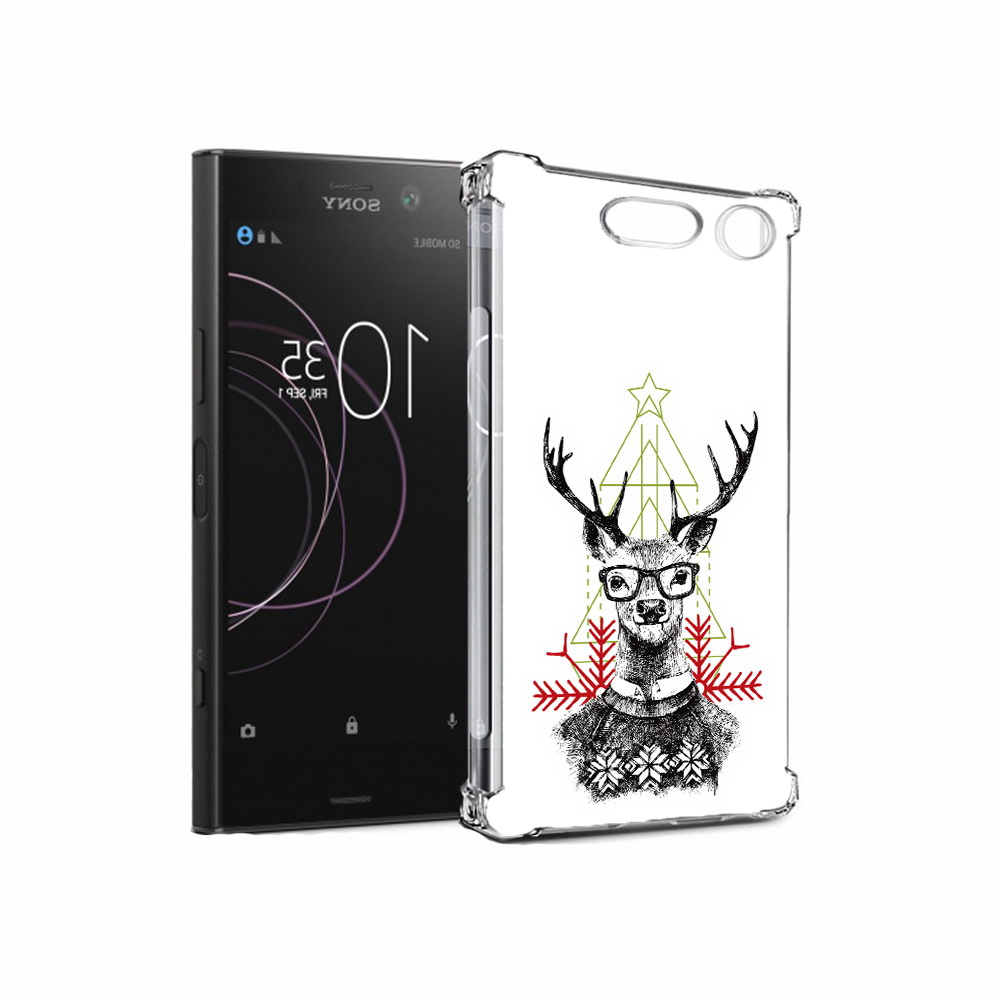 

Чехол MyPads Tocco для Sony Xperia XZ1 умный олень (PT77229.221.652), Прозрачный, Tocco