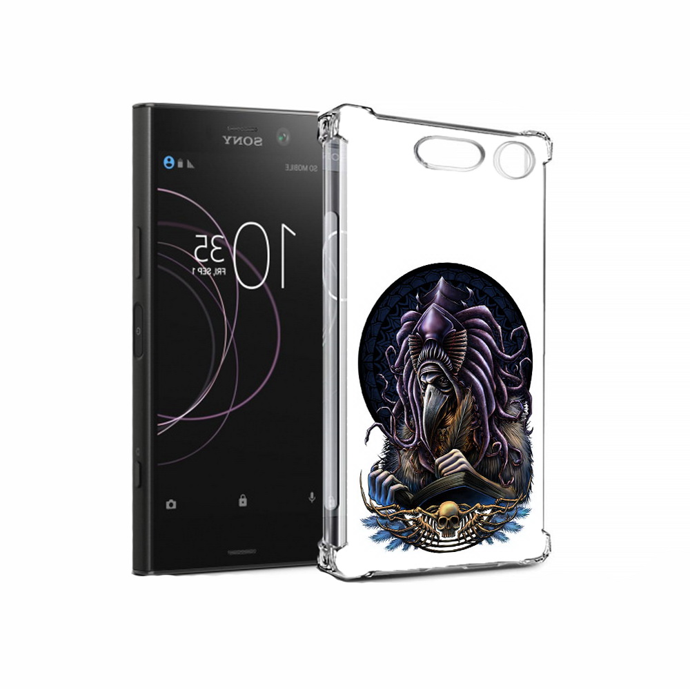 

Чехол MyPads Tocco для Sony Xperia XZ1 умный ворон (PT77229.221.650), Прозрачный, Tocco