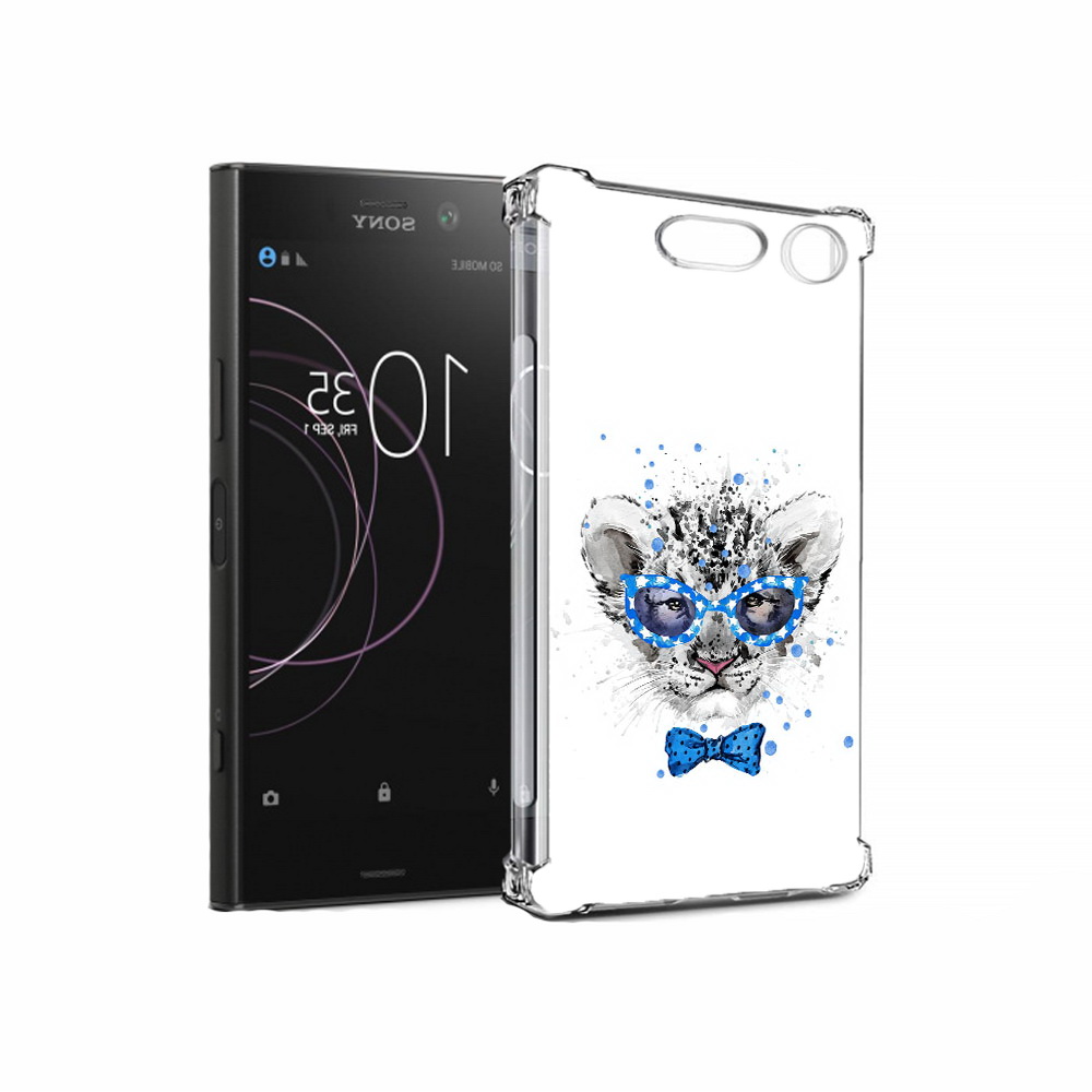 

Чехол MyPads Tocco для Sony Xperia XZ1 тигренок с бабочкой (PT77229.221.642), Прозрачный, Tocco