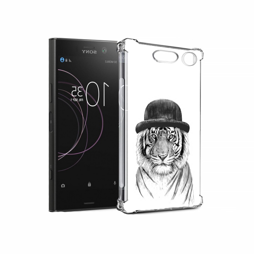 

Чехол MyPads Tocco для Sony Xperia XZ1 тигр британец (PT77229.221.641), Прозрачный, Tocco