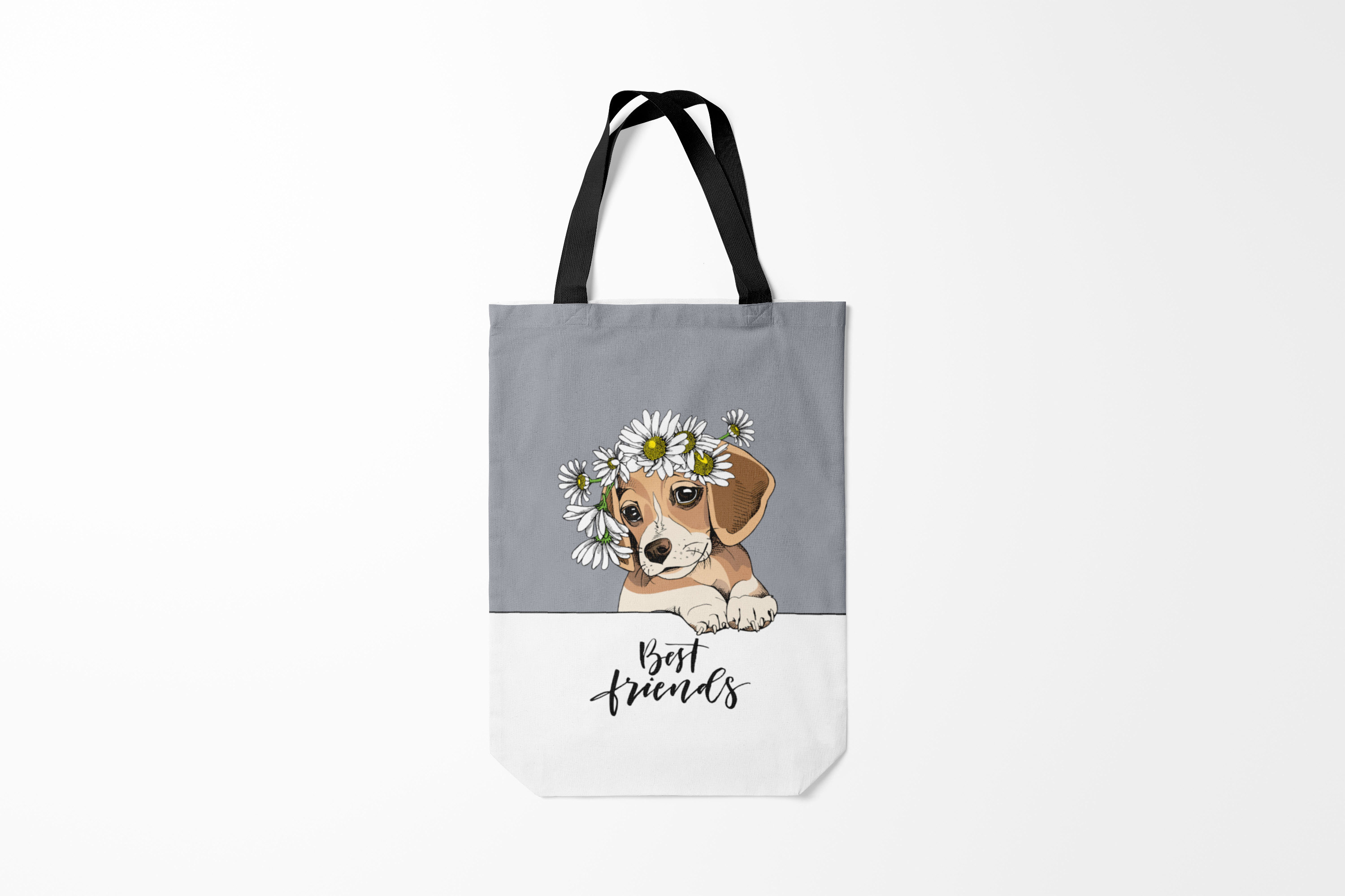 

Сумка шoппер унисекс Burnettie Бассет хаунд Best friend, черный, Бассет хаунд Best friend