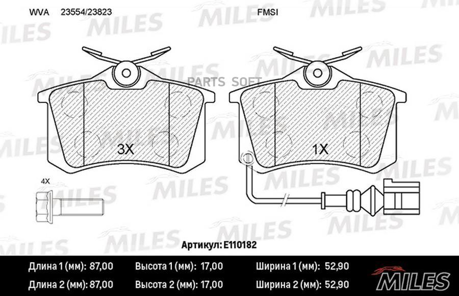 

Колодки тормозные skoda fabia 99-08/vw polo 01- задние с датч. semimetallic