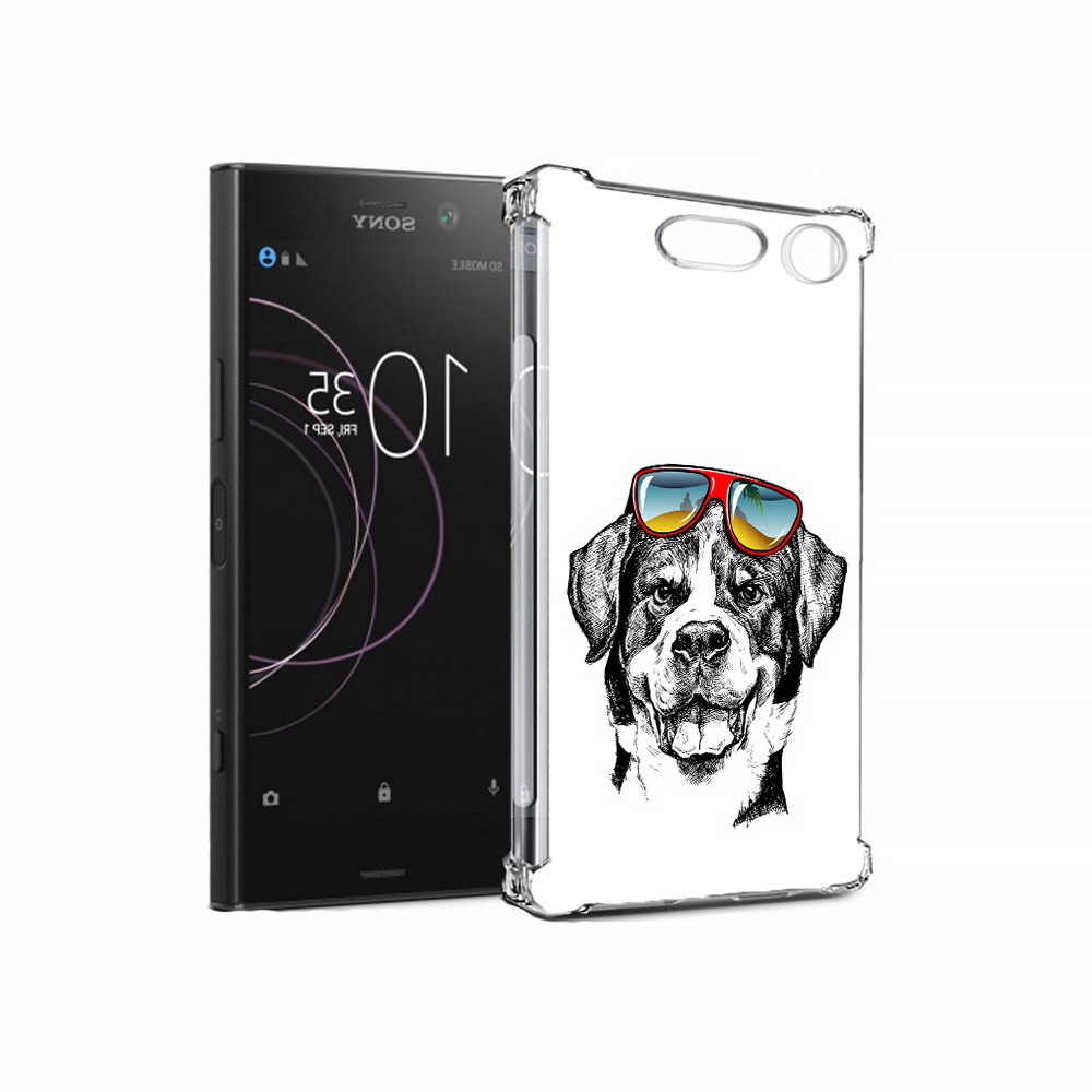

Чехол MyPads Tocco для Sony Xperia XZ1 счастливая собака (PT77229.221.631), Прозрачный, Tocco