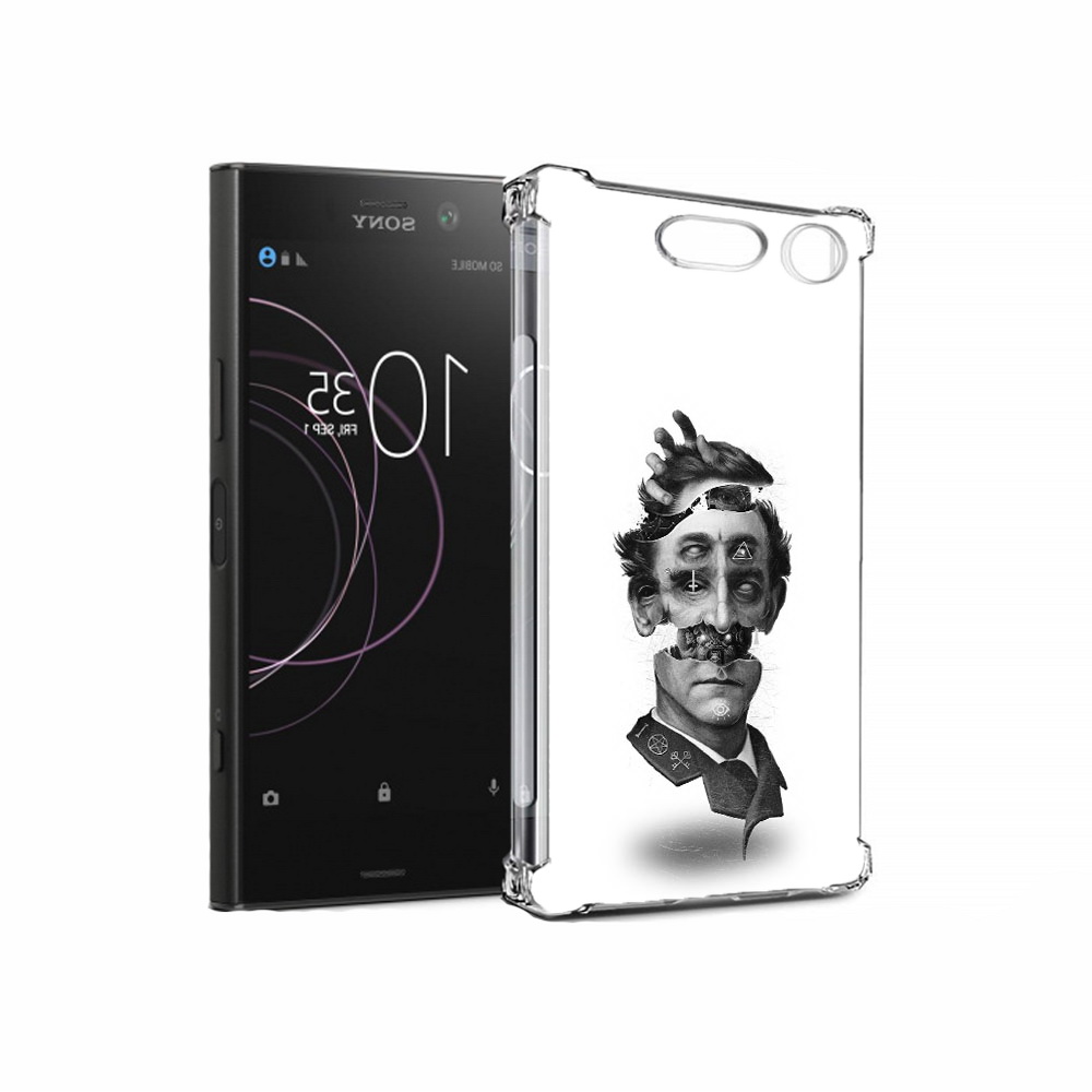 

Чехол MyPads Tocco для Sony Xperia XZ1 страшное лицо абстракция (PT77229.221.628), Прозрачный, Tocco