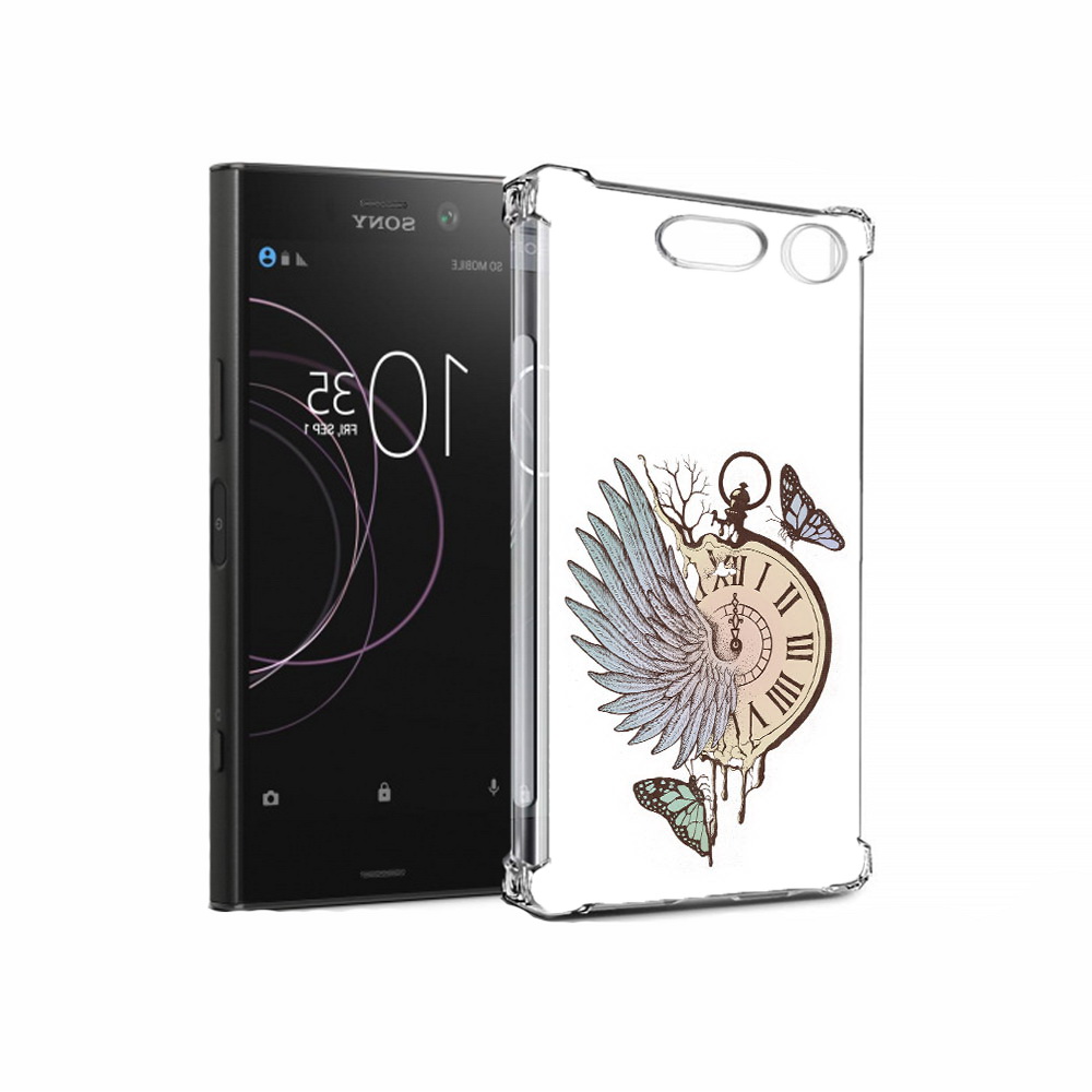 Чехол MyPads Tocco для Sony Xperia XZ1 страинные часы с крылом (PT77229.221.626)