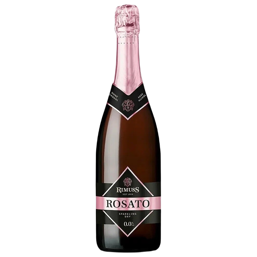 Вино безалкогольное Rimuss Rosato игристое, розовое, сухое, 750 мл