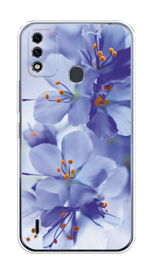 

Чехол на Itel A48 "Фиолетовые цветки", Фиолетовый;синий, 3200150-1
