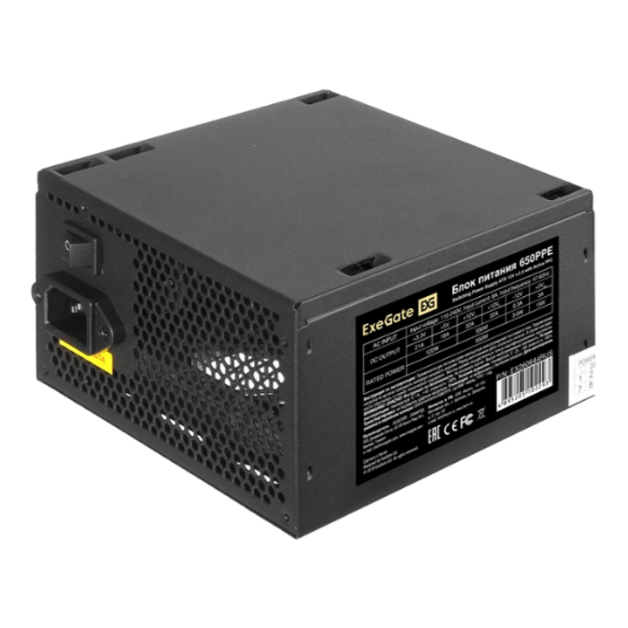 

Блок питания ExeGate 650PPE EX260644RUS-PC 650 Вт black, Черный