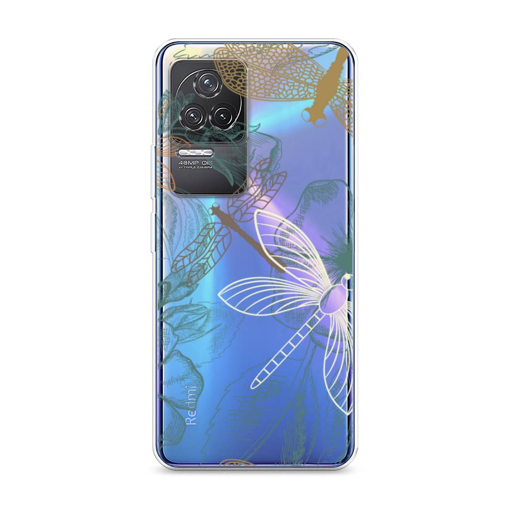 

Чехол Awog на Xiaomi Redmi K50 "Тени стрекоз", Разноцветный, 312250-8