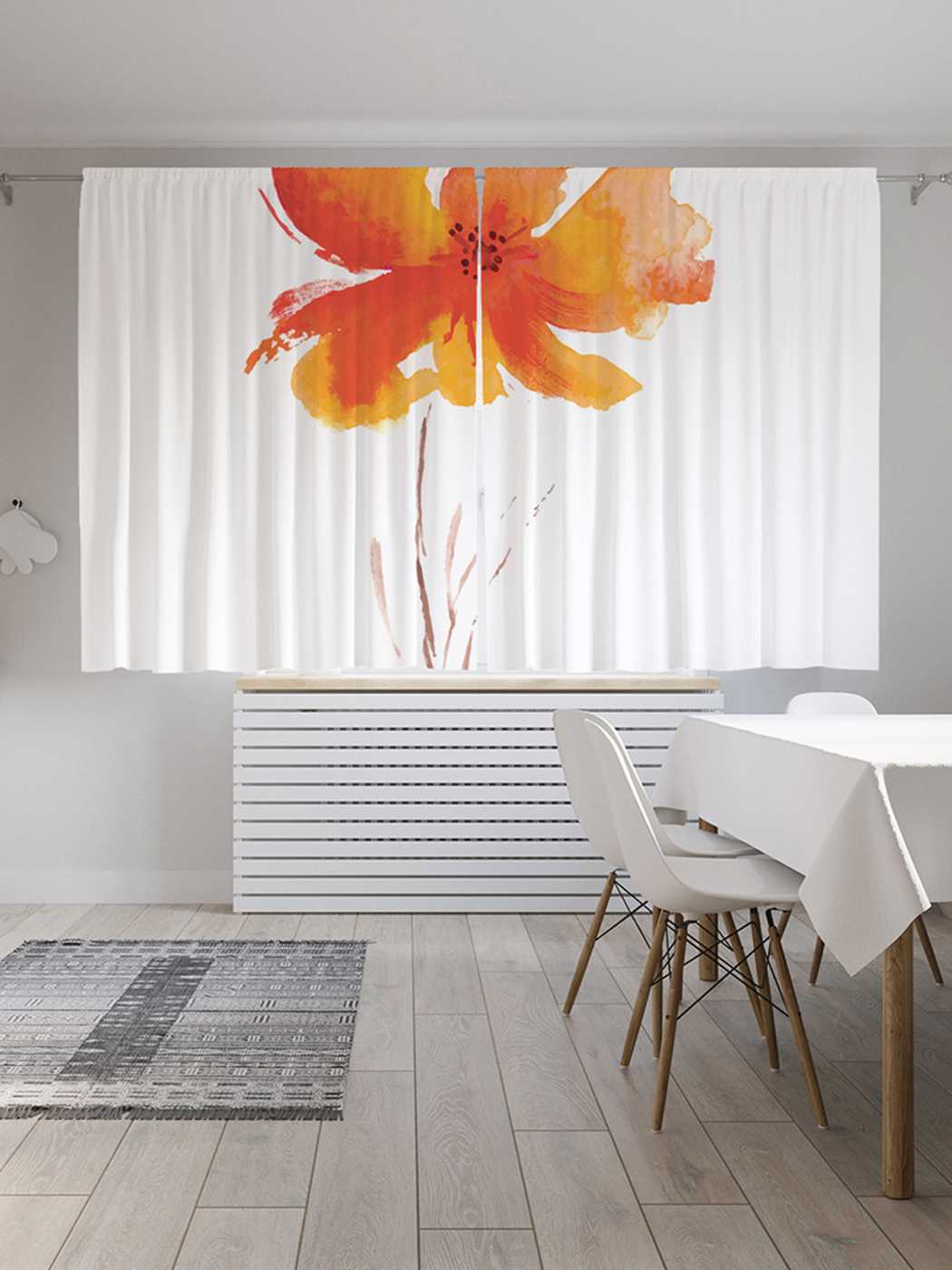 

Классические шторы JoyArty "Манящий цветок", серия Oxford DeLux, 2 полотна 145x180 см, Манящий цветок