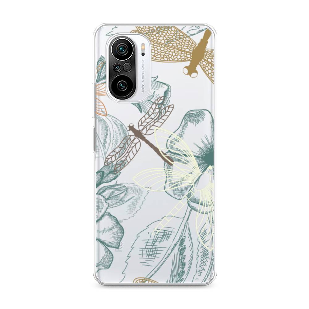 

Чехол Awog на Xiaomi Redmi K40 "Тени стрекоз", Разноцветный, 310950-8