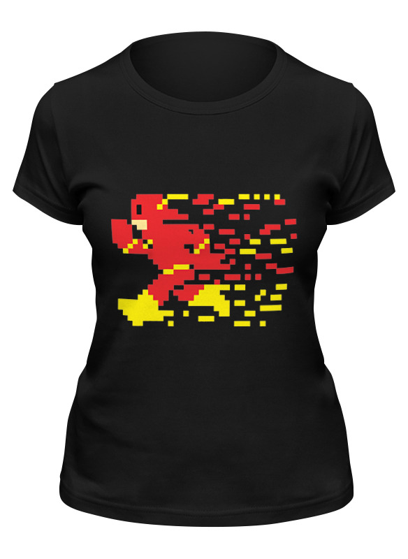 

Футболка женская Printio Flash (8 bit) черная XL, Черный, Flash (8 bit)