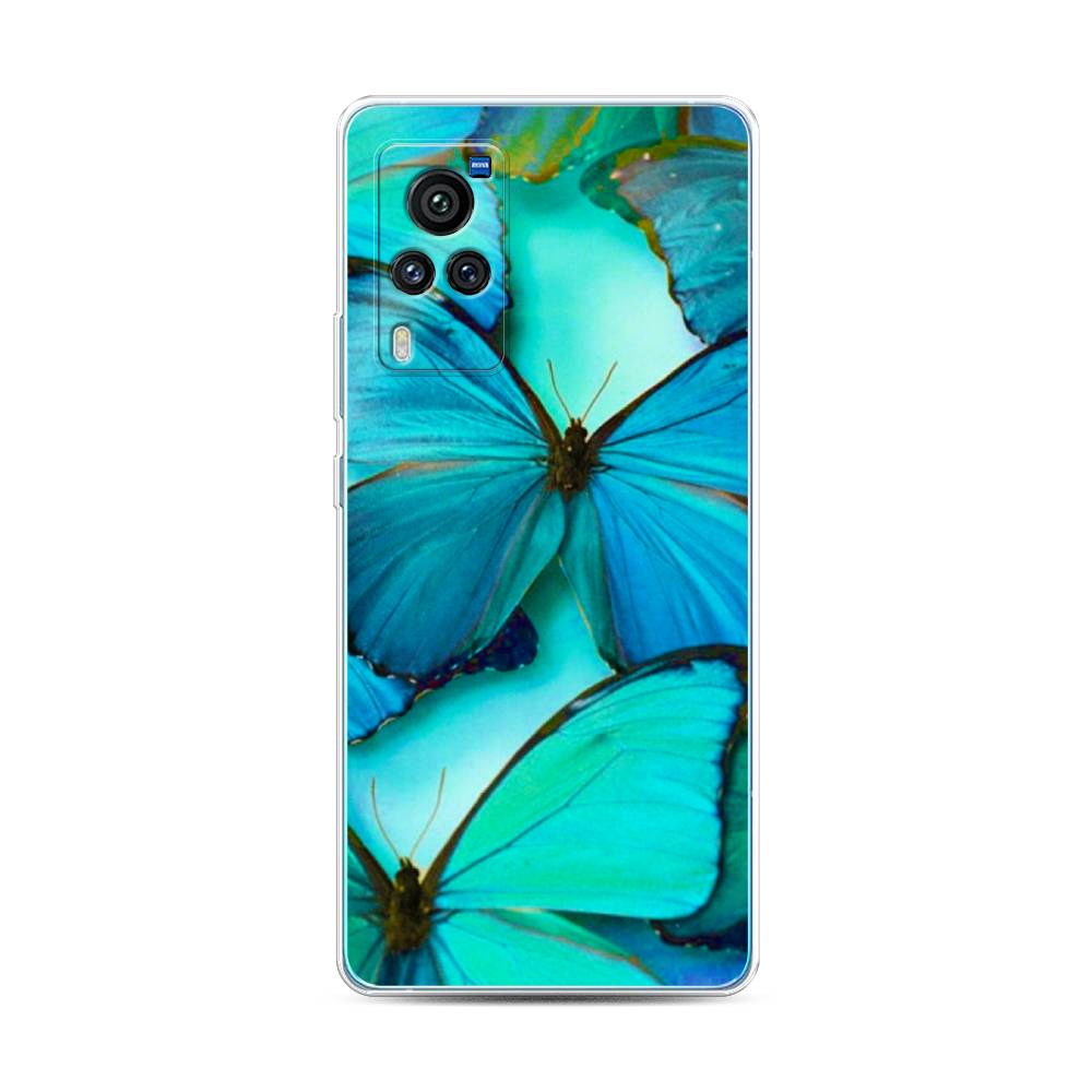 фото Силиконовый чехол "неоновые бабочки" на vivo x60 pro awog