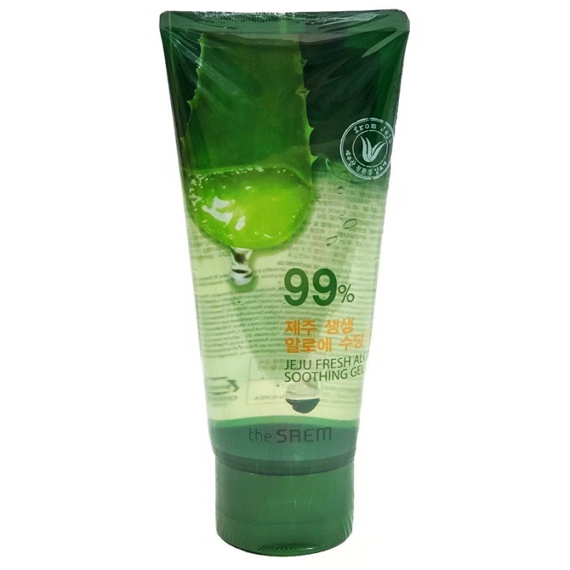 Гель для лица и тела THE SAEM Jeju Fresh Aloe Soothing 99% увлажняющий, с алоэ 250 мл лосьон для тела с алоэ jeju fresh aloe soothing lotion 90% 250мл