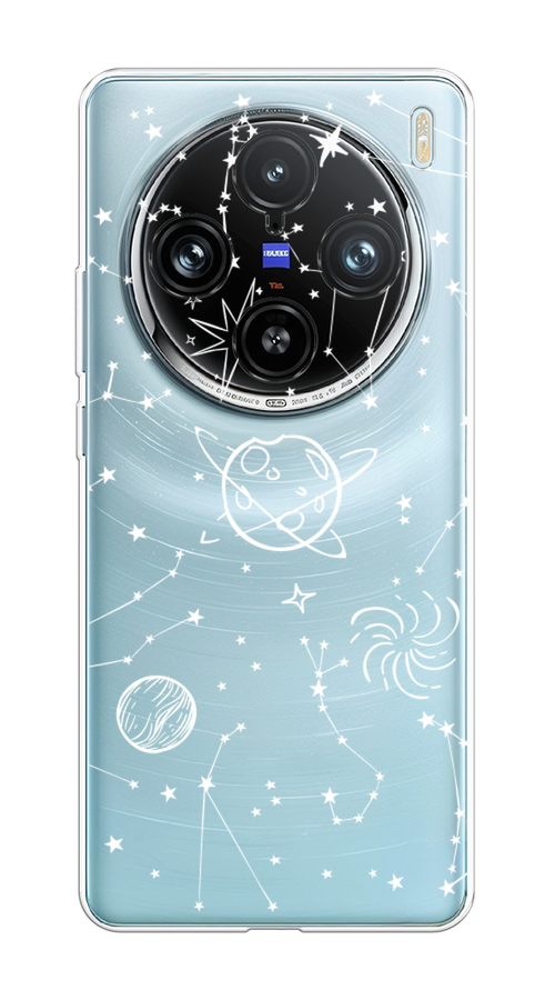 

Чехол на Vivo X100 Pro "Планеты в космосе", Белый, 2611850-1