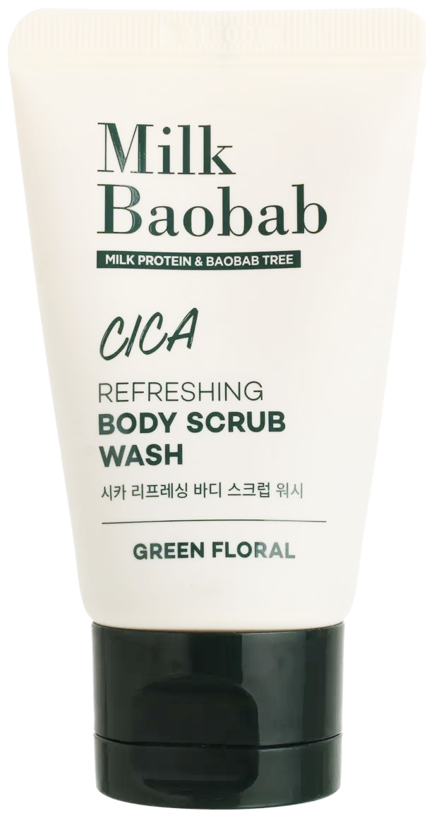 фото Гель-скраб для душа milkbaobab cica refreshing body scrub wash travel edition 30 мл milk baobab