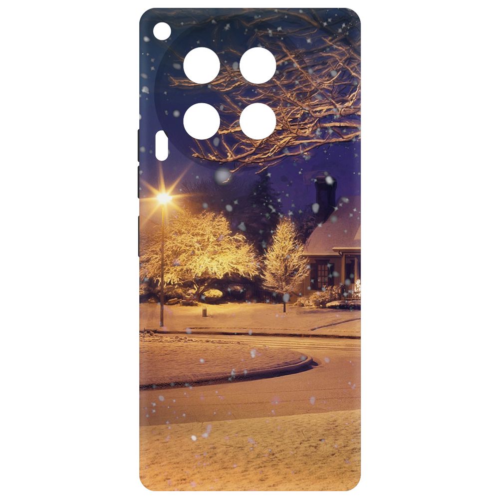 

Чехол-накладка Krutoff Soft Case Зимняя сказка для TECNO Camon 30 черный