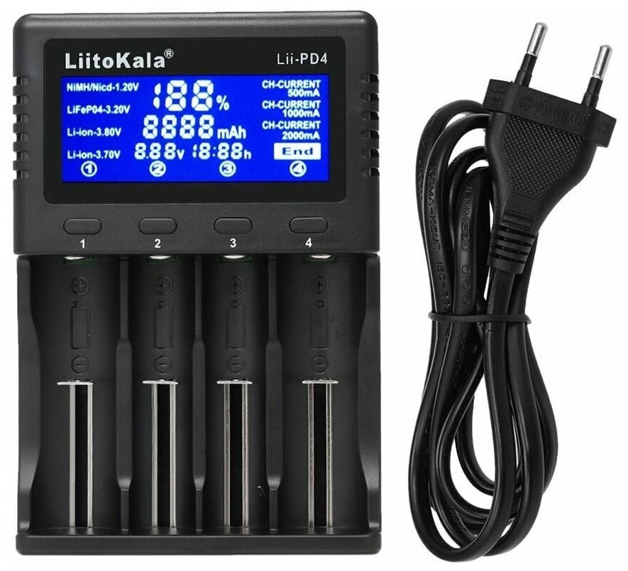 фото Зарядное устройство для аккумуляторов liitokala lii pd4