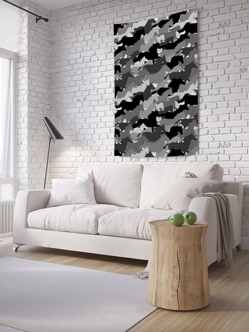 

Вертикальное фотопанно на стену JoyArty Лошади скачут 150x200 см, Лошади скачут