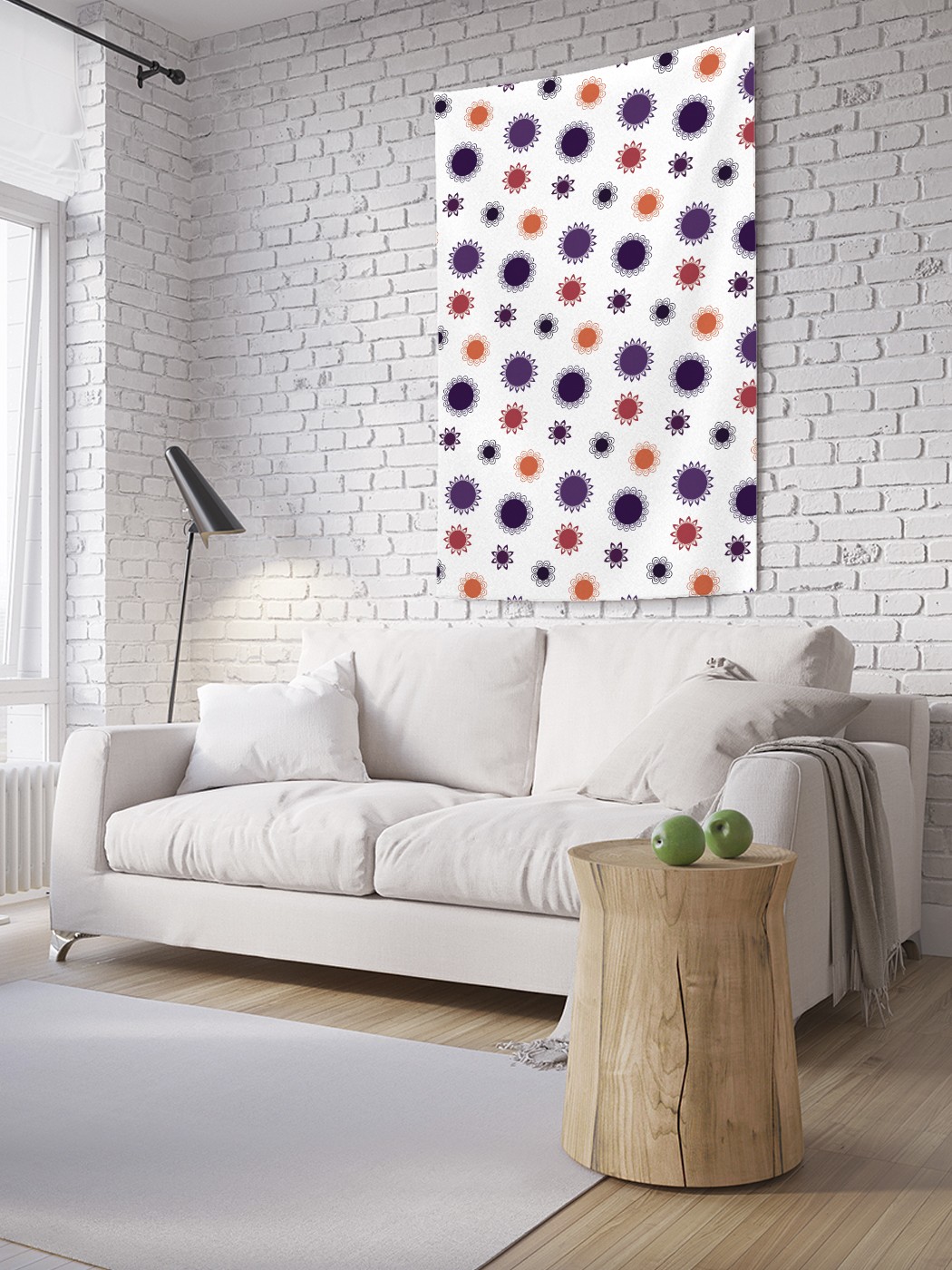 

Вертикальное фотопанно на стену JoyArty Круглые цветы 150x200 см, Круглые цветы
