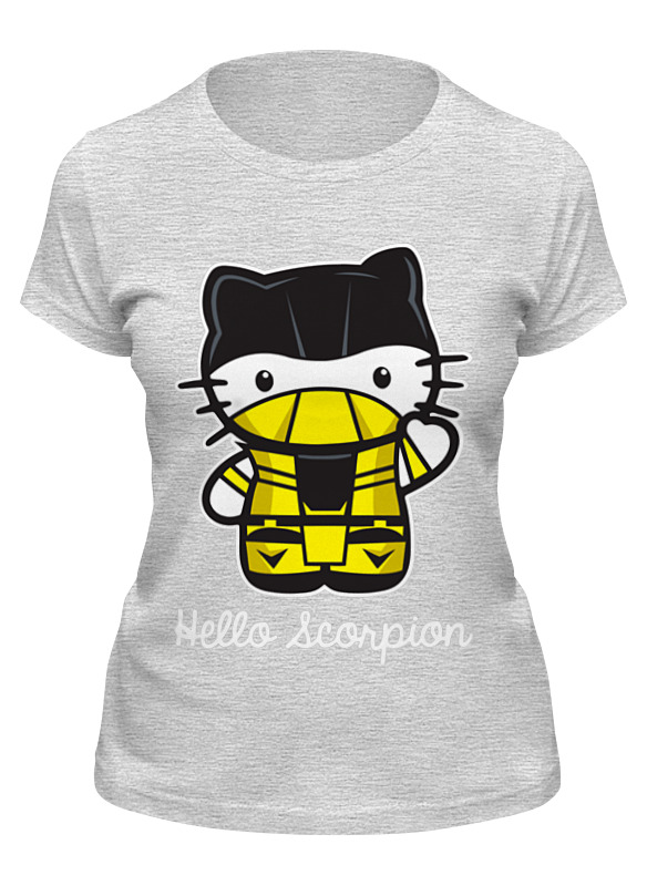 

Футболка женская Printio Hello scorpion (mortal kombat) серая XL, Серый, Hello scorpion (mortal kombat)