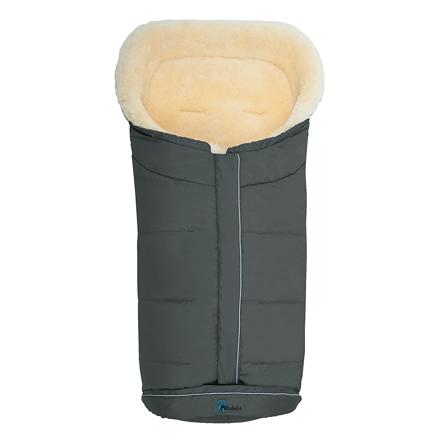 фото Конверт-мешок для детской коляски altabebe lambskin-classic footmuff dark grey