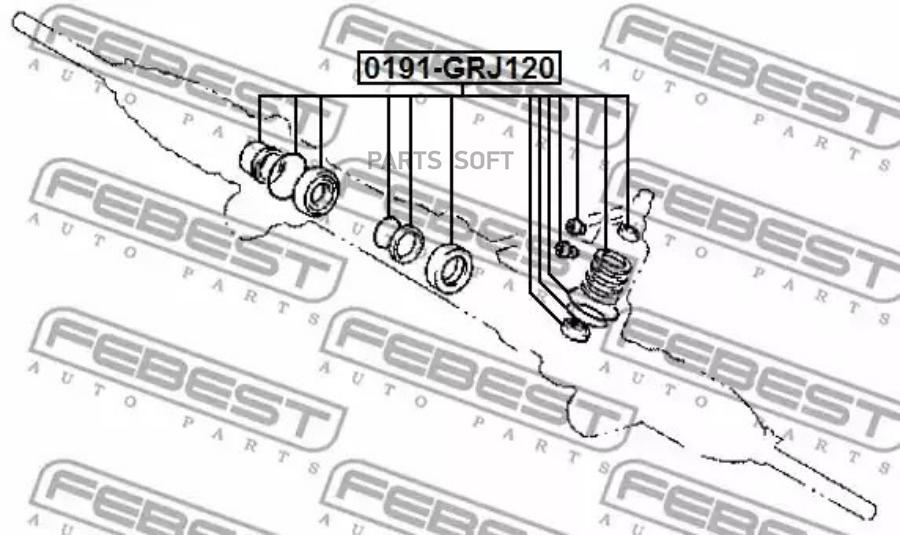 

Ремкомплект рулевой рейки TOYOTA LAND CRUISER PRADO 120 (2002-2009) 0191-GRJ120