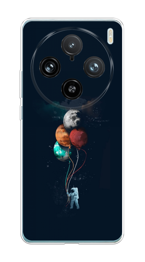 

Чехол на Vivo X100 Pro "Космонавт с шариками", Разноцветный, 2611850-1