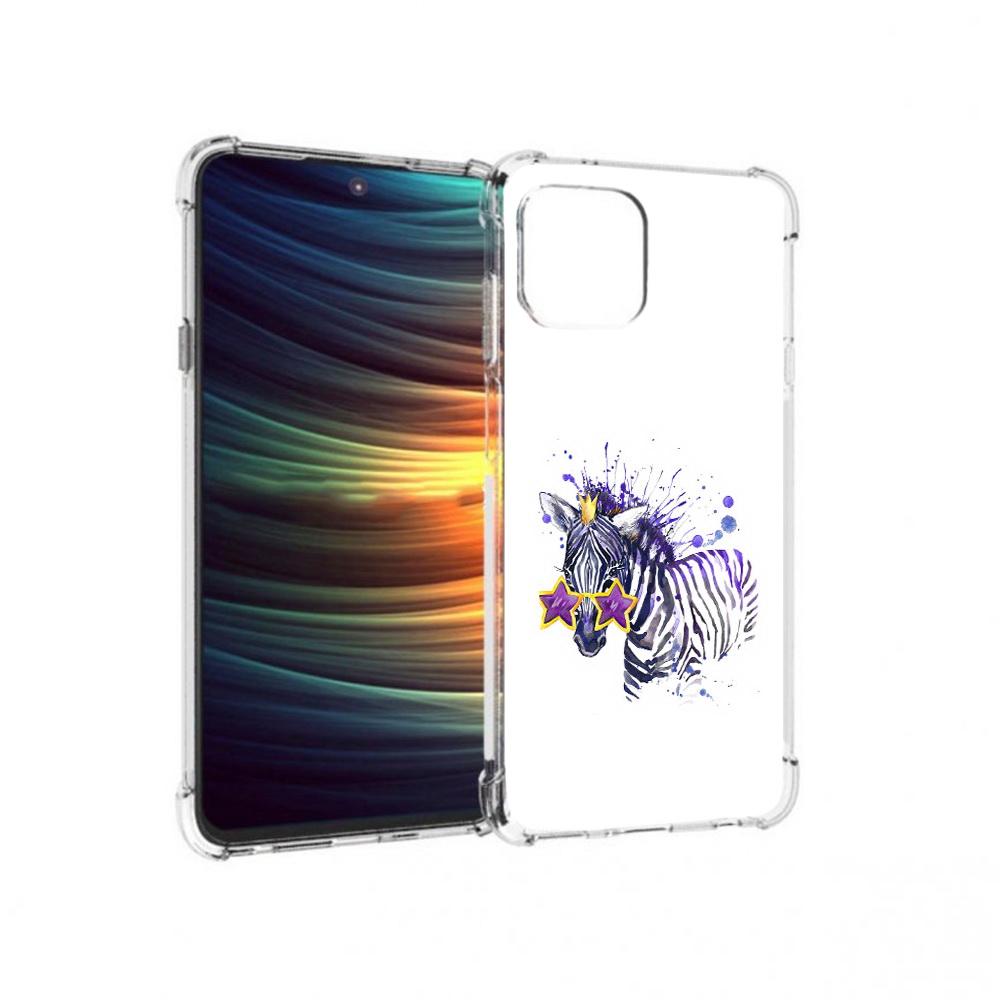 

Чехол MyPads Tocco для Motorola 20 Lite акварельная зебра (PT227073.348.215), Прозрачный, Tocco